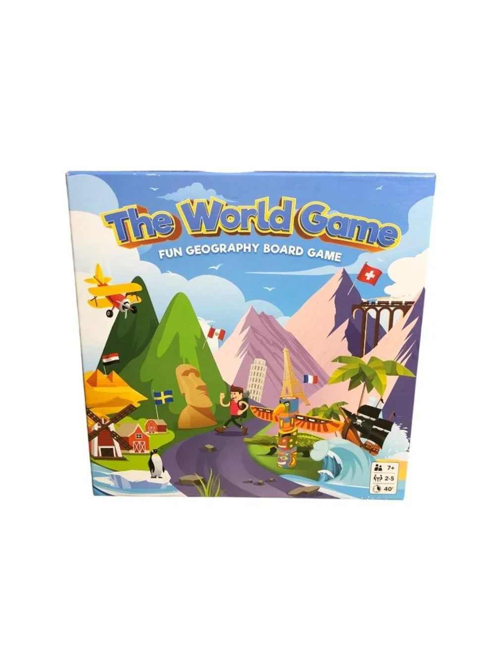 The World Game Fun Geography Board Game For Kids & Adults 7+ Complete Homeschool